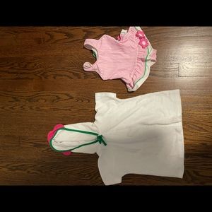 2T bathing suit matching cover up